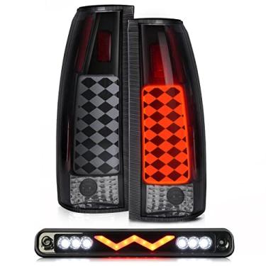 Imagem de Youxmoto Kit de luzes traseiras de LED + 3º farol de freio para Chevy GMC Silverado Sierra C/K 1500 2500 3500 1988-1999, Blazer com acabamento em tamanho completo 1992-1994 conjunto de lâmpada de carga traseira