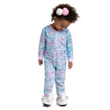 Imagem de Pijama Brandili Macacão Com Estampa De Cachorrinhos Infantil-Feminino