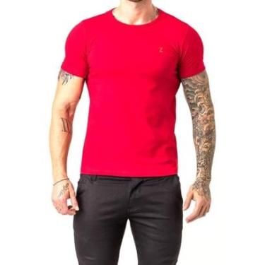 Imagem de Camiseta Básica Masculina Vermelha Slim Fit Zune-Masculino