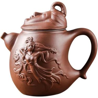 Imagem de Bule de chá de argila roxa com filtro de bule de chá de grande capacidade para uso doméstico, chá de Kung Fu 600 ml