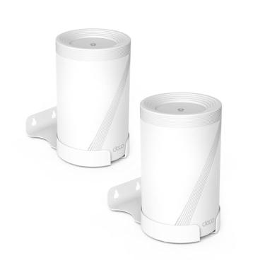 Imagem de Bangcheer Suporte de parede para TP-Link Deco BE63/BE65/BE10000 Mesh Wi-Fi 7 System, Suporte de parede em alumínio, (Branco -2 embalagem)