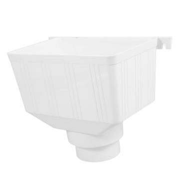 Imagem de HOMSFOU Calha de drenagem, adaptador universal, adaptador de paisagem, desviador de água da chuva, funil grande, calha de água da chuva, tambor, drenagem, óleo, adaptador, bico de PVC, calha de chuva