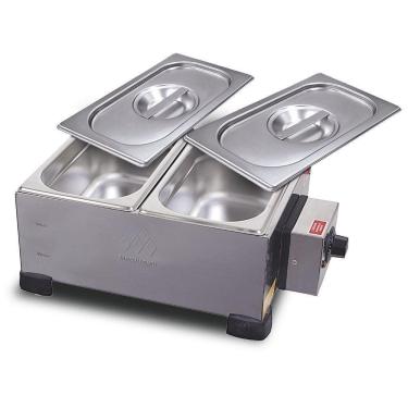 Imagem de Derretedeira Industrial 2 Cubas 2,5kg Dr2 Marchesoni Banho-maria Multiuso Inox 220v