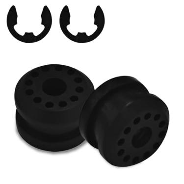 Imagem de Msyuusr Bucha de ligação de mudança de caixa de transferência de 2 peças com 2 clipes eletrônicos, kit de reparo de bucha de cabo de mudança de substituição OEM #68078974AA 68078975AA, bucha de