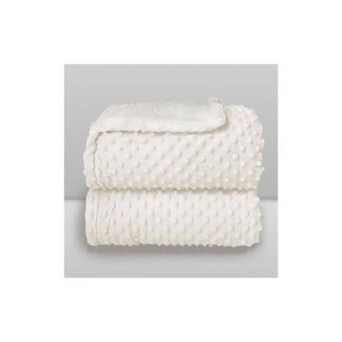 Imagem de Cobertor Donna Laço Bebê Plush com Sherpa Dots Bolinhas