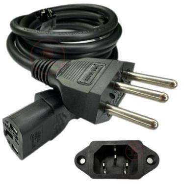 Imagem de Cabo de Força 1,5Mt + Conector 3 Pinos C14 Panelas Elétricas de Arroz 