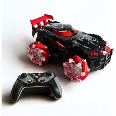 Imagem de Carro Elétrico com Controle Remoto Brinquedo Acrobático com Led Rotação 360° Função Spray Iluminação LED