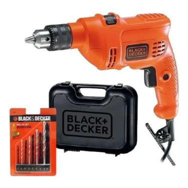 Imagem de Furadeira Impacto 3/8 220v Tm500k Black + Decker + 9 Brocas - Black+De