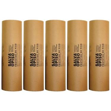 Imagem de Salva Piso Protetor Com Fita 5 Rolos 1x25 Metros Salvabras