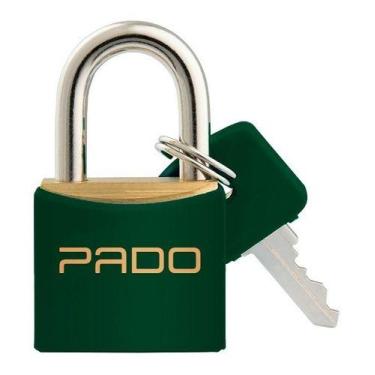 Imagem de Cadeado Pado VERDE Latão Maciço Haste Aço Com Capa - 30mm