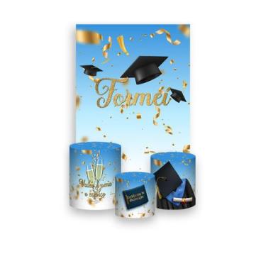 Imagem de Painel De Festa Vertical 1,50 x 2,20 + Trio De Capas Cilindro - Format