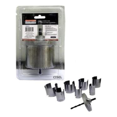 Imagem de Kit Jogo Serra Copo 2 Polegadas Madeira Gesso Pvc 7 Lâminas - STARFER