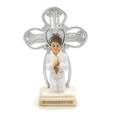 Imagem de Imagem Lembranças 1 Eucaristia Menino Importada Resina 8Cm - Amém Deco
