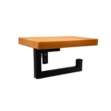 Imagem de Porta Papel Higiênico Com Prateleira Estilo Industrial - Flex Home