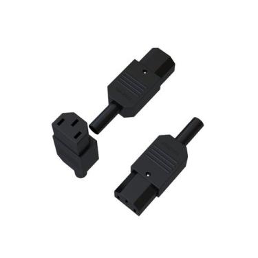 Imagem de Plugue Fêmea Iec320 C13 - 10A - 250V 2P+T - Casa Das Tomadas, Preto