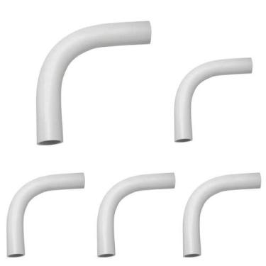 Imagem de KIT 5 Curva 90 Em Pvc Condulete Eletroduto 1/2 Ponta Lisa - Masster