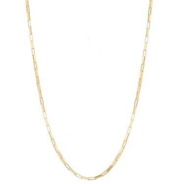 Imagem de Cordão Corrente Elo Quadrado Grossa 60cm Ouro 18k 750 Maciça - DR Joia