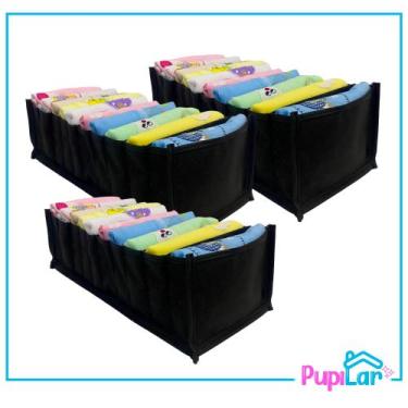 Imagem de Kit 3 colmeias m 10x15x35 em tnt preto - pupilar