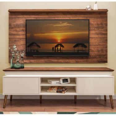 Imagem de Conjunto Rack com LED Artely Lumina e Painel para TV Slim Off White co