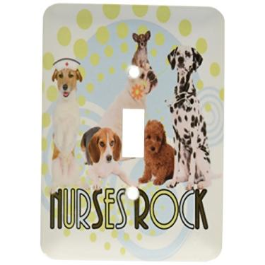 Imagem de 3dRose lsp_79458_1 Nurses Rock Pack Of Dogs In Trendy Blue And Green Hues Interruptor único, multicolorido
