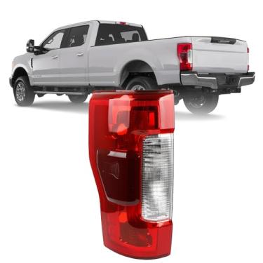 Imagem de Dasbecan Conjunto de luz traseira do lado esquerdo do motorista de halogênio compatível com lâmpada traseira super resistente 2017 2018 2019 Ford F250 F350 F450 substitui o módulo de ponto cego