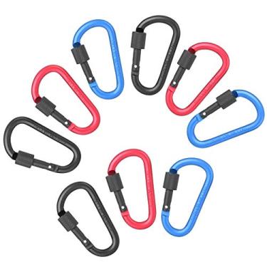 Imagem de Fivela em forma de D, liga de alumínio mosquetão de alta resistência à prova d'água para chaveiros para camping para mochilas