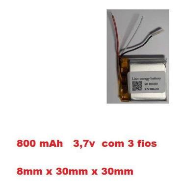 Imagem de Bateria Mp4 Mp3 Rastreador  3 Fios Original 800mah 3,7v. - KMIG