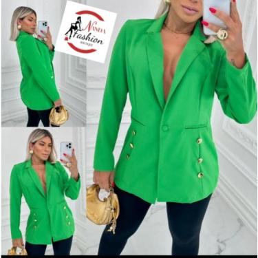 Imagem de Blazer Max com Botões /Moda Feminina  - Nanda Fashion Boutique , Verde