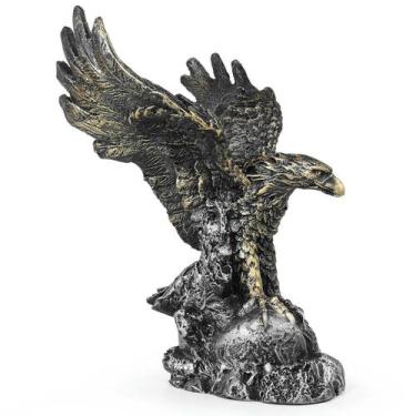 Imagem de Águia Estatua Rocha Resina Poder Força Escultura Decoração  - M3 Decor