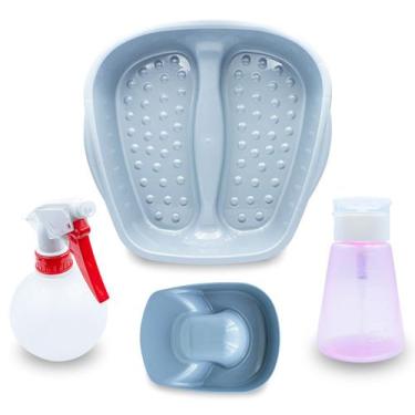 Imagem de Kit Bacia Pedicure + Tigela Manicure + Spray + Porta Acetona - Arte Se