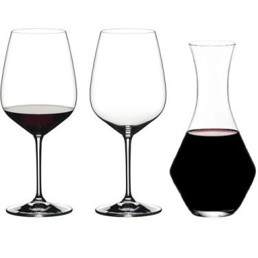 Imagem de Conjunto Riedel Decanter + 2 Taças Heart to Heart Cabernet
