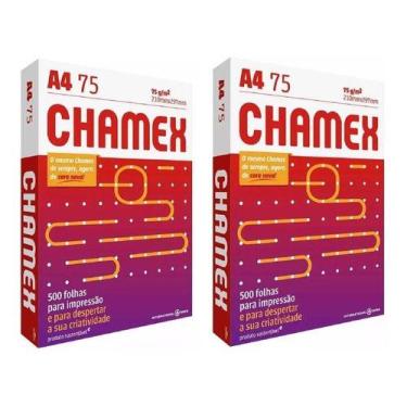 Imagem de Papel Chamex Office A4 Sulfite 210x297 75g Resma 1000 Folhas Cor Branc