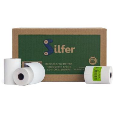 Imagem de Bobina Termica 57MMX22M. Branca 48G. CX.C/30 (7898687952377) - Silfer