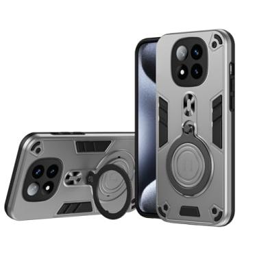 Imagem de Compatível com Xiaomi Redmi Note 14 Pro+ Plus Capa com suporte magnético à prova de choque Capa rígida de nível militar à prova de choque Compatível com Xiaomi Redmi Note 14 Pro+(Silver)
