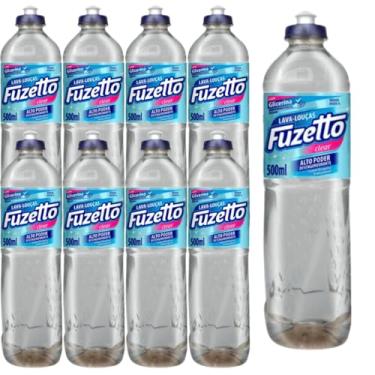 Imagem de Detergente Lava Louça 500ml Fuzetto Kit com 9unidades (9x500ml) (Clear)
