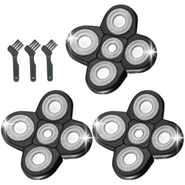 Imagem de Lâminas de substituição compatíveis com kit de barbear Freebird para homens, com escova de limpeza, 3 peças