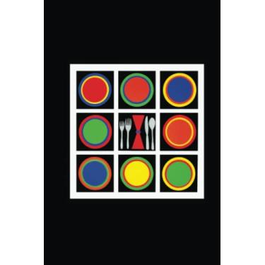 Imagem de DINING Notebook: GRAPH paper, 120 page 6”x9” drafting quad ruled grid composition 4x4 squares per inch, with POP ART cover for school, college, math, ... people who measure, draw to scale: Geniuses