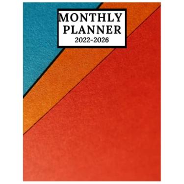 Imagem de Monthly Planner 2022-2026: 5 year planner. Simple clean easy to use design. Perfect way to keep track of upcoming meetings, notes and to do lists additional pages for notes. Large 8.5" x "11.