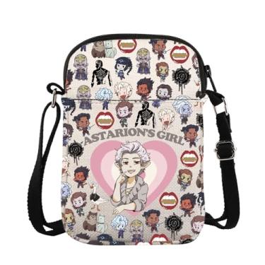 Imagem de Bolsa tiracolo inspirada na BG3 Astarion Baldur Presente Astarion High Elf Gift Astarion Fans Gift Astarion Gamer Carry On Bag, Astariongcross