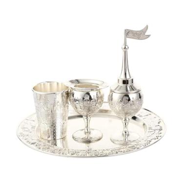 Imagem de ＫＬＫＣＭＳ Conjunto de Vinho Vintage com Taças de Vinho E Bandeja, Decoração Elegante para Presente de Casamento