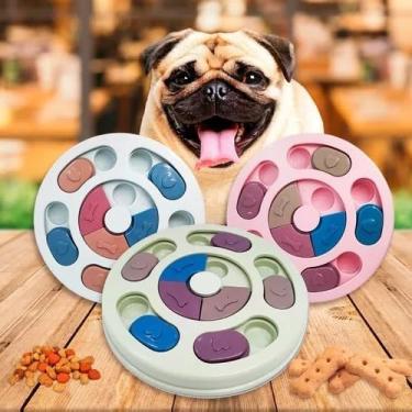 Imagem de Brinquedo Interativo Porta Petisco para Cães e Gatos - Tabuleiro Quebra-Cabeça Esconde Petiscos, Anti-Stress e Educativo, Petisqueira Puzzle para Pets