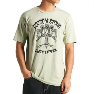Imagem de Camiseta Volcom Feeding Tree, M, Verde