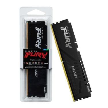 Imagem de Memoria 16gb Ddr5 5200 Cl36 1.25V Fury Beast Preto KF552C36BBE-16 King