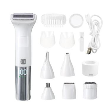 Imagem de UNI-RHYTHM Aparador elétrico feminino, aparador de nariz, depilador facial, removedor de pelos faciais, aparadores elétricos de biquíni para pernas, navalha de viagem para sobrancelha, cabelo e barba