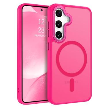 Imagem de BENTOBEN Capa magnética para Samsung Galaxy S24, capa de telefone para Samsung S24 [compatível com Magsafe] Design fosco slim fit macio amortecedor à prova de choque proteção contra quedas meninas