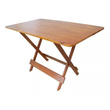 Imagem de Mesa De Jantar Retangular Dobrável 120x70 Madeira Maciça - Mobihome, M