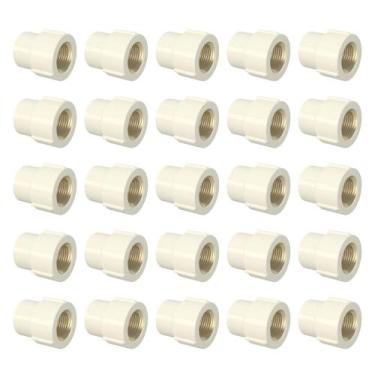 Imagem de Kit 25 Luvas de Transição 22mm x 3/4" CPVC Aquatherm Tigre - TIGRE PVC