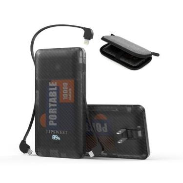 Imagem de Power Bank LIPSWEET Slim 10000mAh - Carregamento Rápido USB-C 20W