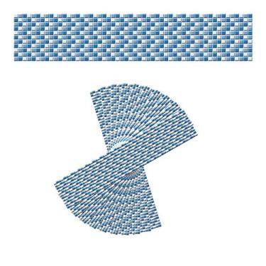 Imagem de Kit 02 Adesivos Piscina Vinílico Degradê Pastilha Azul 100x15cm - Resi