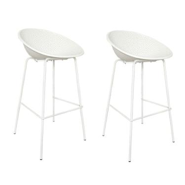 Imagem de Kit com 2 Banquetas de Jardim Drops Branco